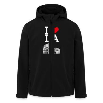 I Love LA Heart Flag Los Angeles Colosseum Cool - Recycelte Männer Softshell-Jacke von Stanley/Stella - Schwarz - Vorne - AI Model Male 185 light (185cm)