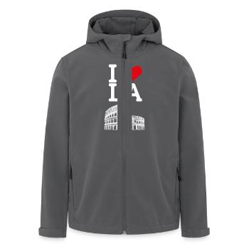 I Love LA Heart Flag Los Angeles Colosseum Cool - Recycelte Männer Softshell-Jacke von Stanley/Stella - Anthrazit - Vorne - AI Model Male 185 light (185cm)