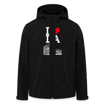 I Love LA Flag Heart Colosseum Los Angeles Amerika - Recycelte Männer Softshell-Jacke von Stanley/Stella - Schwarz - Vorne - AI Model Male 185 light (185cm)