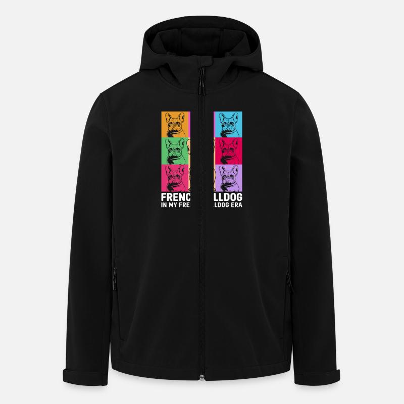 Bouledogue français - Veste softshell homme en polyester recyclé Stanley/Stella - noir