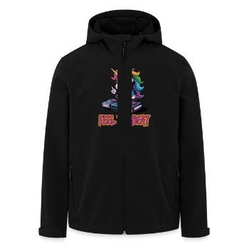 Feel The Beat DJ Unicorn Amateurs de musique - Veste softshell homme en polyester recyclé Stanley/Stella - noir - Devant - AI Model Male 185 light (185cm)