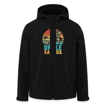 Unclesaurus Retro Dinosaur Motiv mit - Recycelte Männer Softshell-Jacke von Stanley/Stella - Schwarz - Vorne - AI Model Male 185 light (185cm)