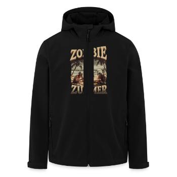 Zombie Zummer sur la plage Apocalypse - Veste softshell homme en polyester recyclé Stanley/Stella - noir - Devant - AI Model Male 185 light (185cm)