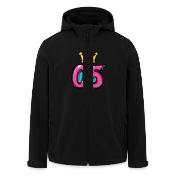 5 Number Jersey Crown - Men’s Recycled Softshell Jacket by Stanley/Stella - black - Front - AI Model Male 185 light (185cm)