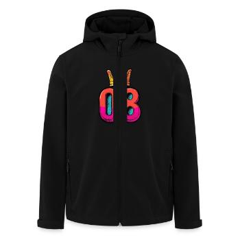 8 Zahl Trikot Krone - Recycelte Männer Softshell-Jacke von Stanley/Stella - Schwarz - Vorne - AI Model Male 185 light (185cm)
