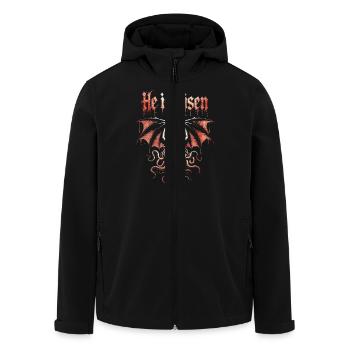 Cthulhu, He Is Risen, Vintage Cthulhu - Men’s Recycled Softshell Jacket by Stanley/Stella - black - Front - AI Model Male 185 light (185cm)