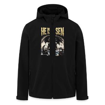 Vintage Cthulhu, He Is Risen - Men’s Recycled Softshell Jacket by Stanley/Stella - black - Front - AI Model Male 185 light (185cm)