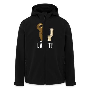 Sloth pees tomorrow funny saying runs - Men’s Recycled Softshell Jacket by Stanley/Stella - black - Front - AI Model Male 185 light (185cm)