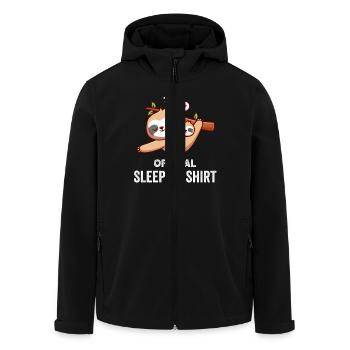 sleeping shirt ENGLISH Zeichenfläche 1 - Recycelte Männer Softshell-Jacke von Stanley/Stella - Schwarz - Vorne - AI Model Male 185 light (185cm)