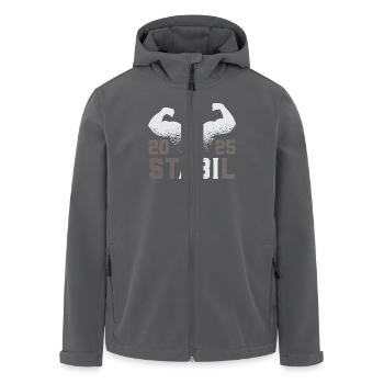 Abitur Abschluss 2025 ST ABI L Lustiges Abi - Recycelte Männer Softshell-Jacke von Stanley/Stella - Schwarz - Vorne - AI Model Male 185 light (185cm)