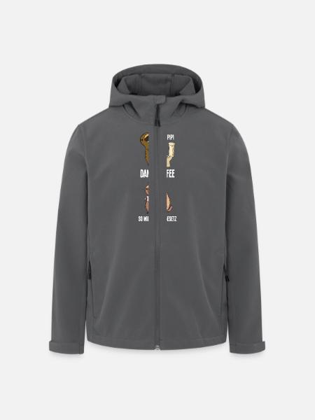 Paresseux Capybara : D’abord , puis café demain - Veste softshell homme en polyester recyclé Stanley/Stella - noir