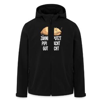 dents brossées Bonne nuit Capybara Pyjama Cadeau - Veste softshell homme en polyester recyclé Stanley/Stella - noir - Devant - AI Model Male 185 light (185cm)