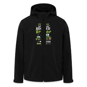 Ich Werde Großer Bruder 2024 Traktor - Recycelte Männer Softshell-Jacke von Stanley/Stella - Schwarz - Vorne - AI Model Male 185 light (185cm)