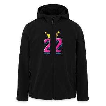22 Numéro Jersey Couronne - Veste softshell homme en polyester recyclé Stanley/Stella - noir - Devant - AI Model Male 185 light (185cm)