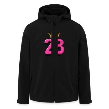 28 Number Jersey Crown - Men’s Recycled Softshell Jacket by Stanley/Stella - black - Front - AI Model Male 185 light (185cm)