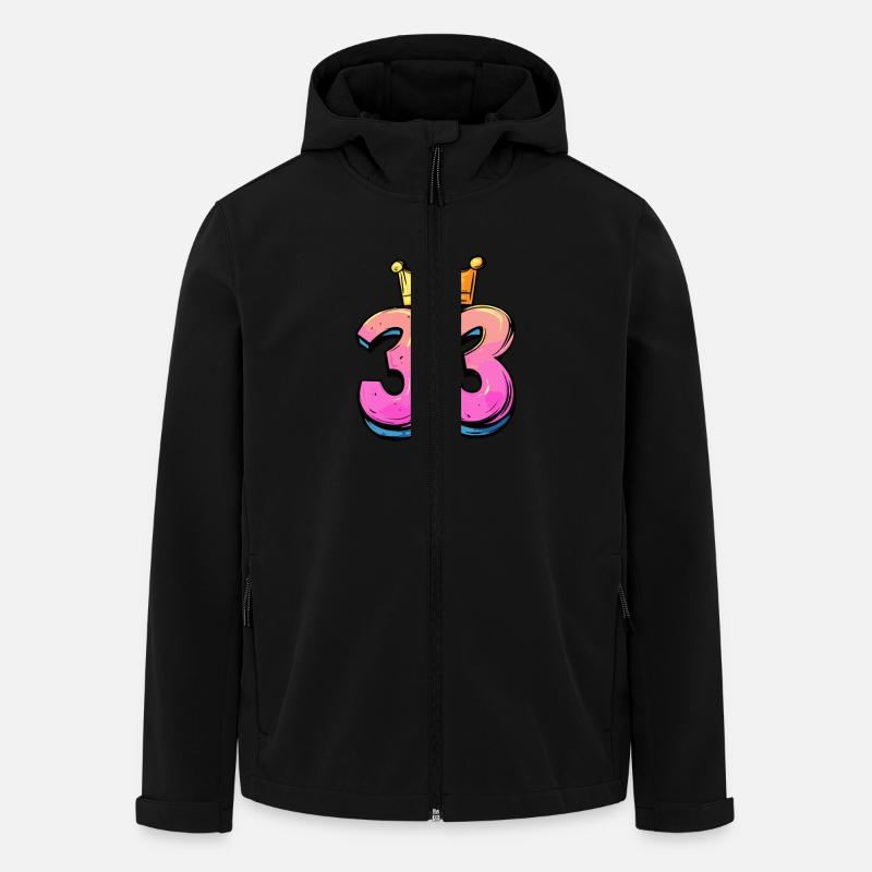 33 Number Jersey Crown - Men’s Recycled Softshell Jacket by Stanley/Stella - black