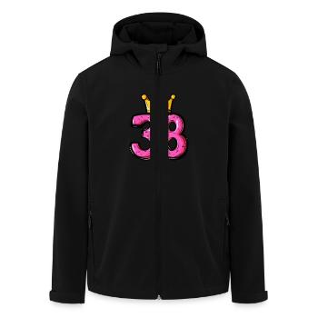 38 Number Jersey Crown - Men’s Recycled Softshell Jacket by Stanley/Stella - black - Front - AI Model Male 185 light (185cm)
