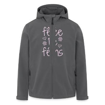 GEKNACKT MIT KATZEN! (chat) - Wortspiele - François - Recycelte Männer Softshell-Jacke von Stanley/Stella - Anthrazit - Vorne - AI Model Male 185 light (185cm)