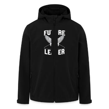 Future Leader AI Robot with Wings - Men’s Recycled Softshell Jacket by Stanley/Stella - black - Front - AI Model Male 185 light (185cm)