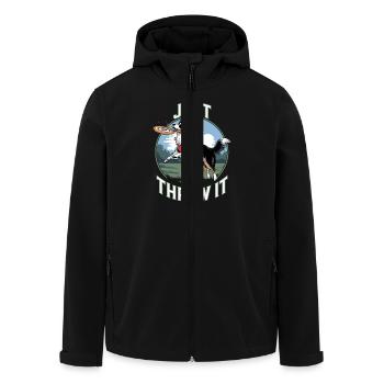 Il suffit de le lancer frisbee chien amusant dans la conception du parc - Veste softshell homme en polyester recyclé Stanley/Stella - noir - Devant - AI Model Male 185 light (185cm)