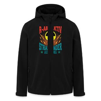 Abiturabschluss R-ABIOAKTIV EIN STRAHLENDER ABGANG - Recycelte Männer Softshell-Jacke von Stanley/Stella - Schwarz - Vorne - AI Model Male 185 light (185cm)