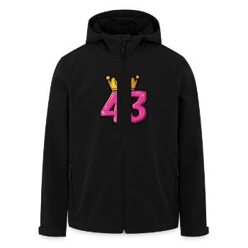 43 Numéro Jersey Couronne - Veste softshell homme en polyester recyclé Stanley/Stella - noir - Devant - AI Model Male 185 light (185cm)