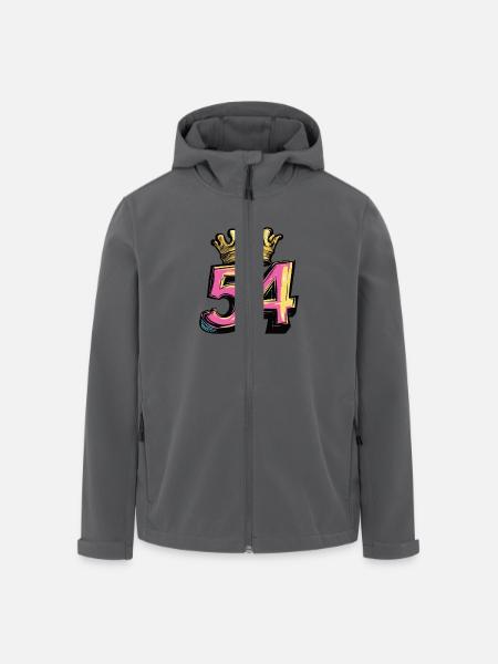 54 Numéro Jersey Couronne - Veste softshell homme en polyester recyclé Stanley/Stella - noir