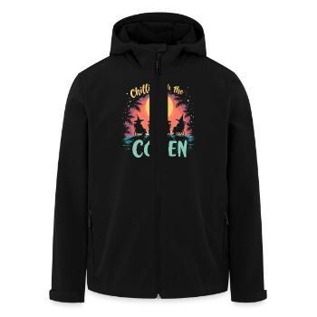Summer Witches Beach Witch Aesthetic Sun Magic - Men’s Recycled Softshell Jacket by Stanley/Stella - black - Front - AI Model Male 185 light (185cm)
