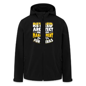 architecte - Veste softshell homme en polyester recyclé Stanley/Stella - noir - Devant - AI Model Male 185 light (185cm)