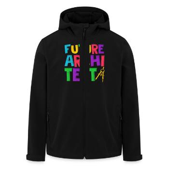 Architecte - Veste softshell homme en polyester recyclé Stanley/Stella - noir - Devant - AI Model Male 185 light (185cm)