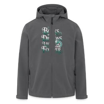 Lecteur de livres fantastiques Amateur d’histoires magiques - Veste softshell homme en polyester recyclé Stanley/Stella - charbon - Devant - AI Model Male 185 light (185cm)