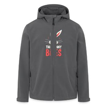 Lapin Conception d’animaux sarcastiques - Veste softshell homme en polyester recyclé Stanley/Stella - charbon - Devant - AI Model Male 185 light (185cm)