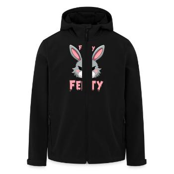 Lapin Conception d’animaux sarcastiques - Veste softshell homme en polyester recyclé Stanley/Stella - noir - Devant - AI Model Male 185 light (185cm)
