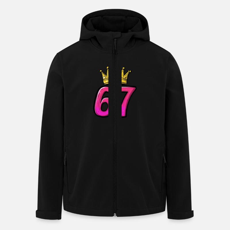 67 Numéro Jersey Couronne - Veste softshell homme en polyester recyclé Stanley/Stella - noir
