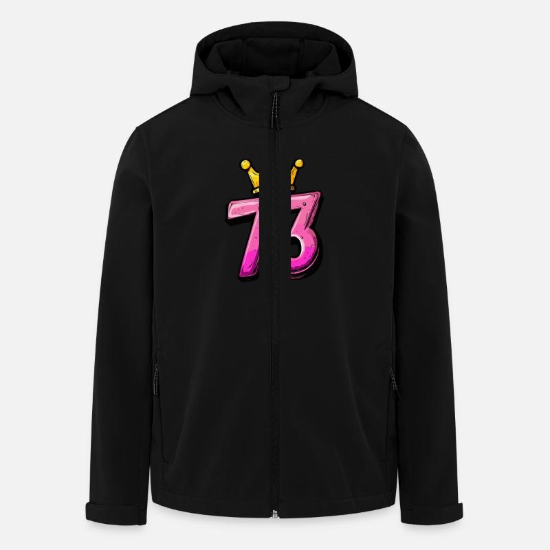 73 Numéro Jersey Couronne - Veste softshell homme en polyester recyclé Stanley/Stella - noir