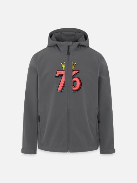 76 Number Jersey Crown - Men’s Recycled Softshell Jacket by Stanley/Stella - black