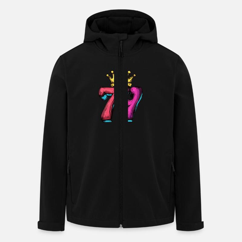 79 Number Jersey Crown - Men’s Recycled Softshell Jacket by Stanley/Stella - black