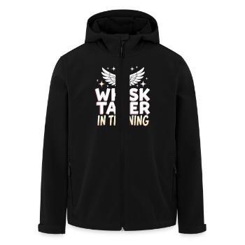 Junior Baking Candidate Young Chef Baking - Men’s Recycled Softshell Jacket by Stanley/Stella - black - Front - AI Model Male 185 light (185cm)