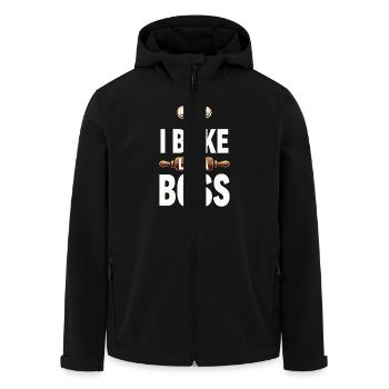 Junior Baking Candidate Young Chef Baking - Men’s Recycled Softshell Jacket by Stanley/Stella - black - Front - AI Model Male 185 light (185cm)