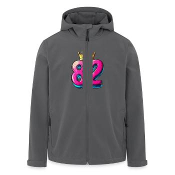 82 Number Jersey Crown - Men’s Recycled Softshell Jacket by Stanley/Stella - black - Front - AI Model Male 185 light (185cm)