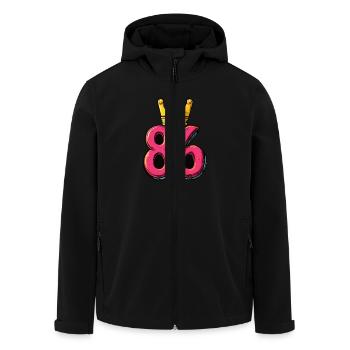 86 Number Jersey Crown - Men’s Recycled Softshell Jacket by Stanley/Stella - black - Front - AI Model Male 185 light (185cm)