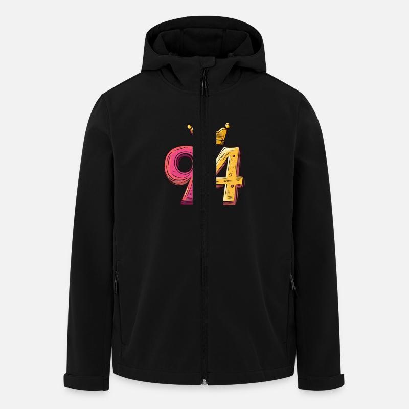 94 Numéro Jersey Couronne - Veste softshell homme en polyester recyclé Stanley/Stella - noir