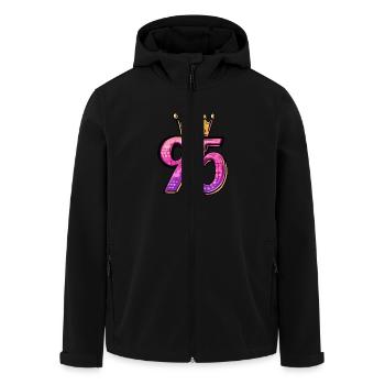 95 Number Jersey Crown - Men’s Recycled Softshell Jacket by Stanley/Stella - black - Front - AI Model Male 185 light (185cm)