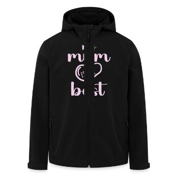 Ma mère est la meilleure - Veste softshell homme en polyester recyclé Stanley/Stella - noir - Devant - AI Model Male 185 light (185cm)