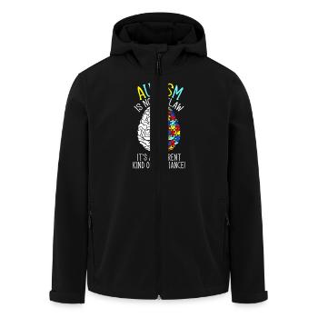 Autist Autismus - Different Kind Of Brilliance - Recycelte Männer Softshell-Jacke von Stanley/Stella - Schwarz - Vorne - AI Model Male 185 light (185cm)