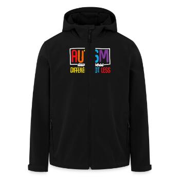 Autism Awareness Different Not Less - Recycelte Männer Softshell-Jacke von Stanley/Stella - Schwarz - Vorne - AI Model Male 185 light (185cm)