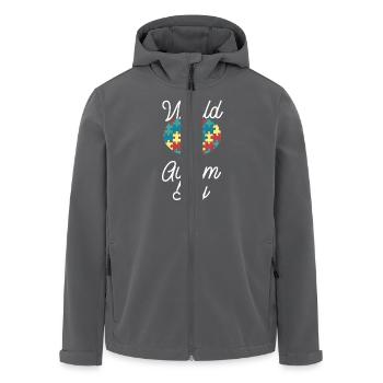 Autismus Puzzle Neurodiversität Welt Autismus Tag - Recycelte Männer Softshell-Jacke von Stanley/Stella - Anthrazit - Vorne - AI Model Male 185 light (185cm)