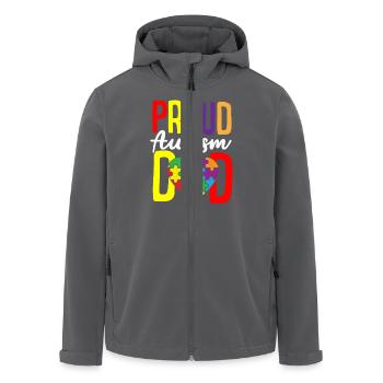 Autism Jigsaw Puzzle - Proud Autism Father - Men’s Recycled Softshell Jacket by Stanley/Stella - black - Front - AI Model Male 185 light (185cm)