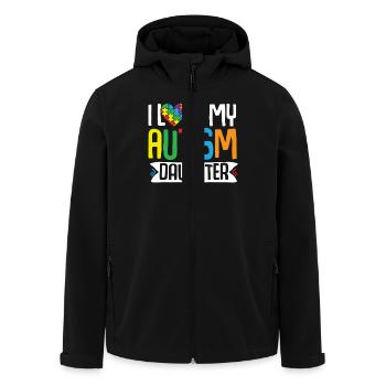 Autismus Bewusstsein Geschenk Eltern Tochter - Recycelte Männer Softshell-Jacke von Stanley/Stella - Schwarz - Vorne - AI Model Male 185 light (185cm)