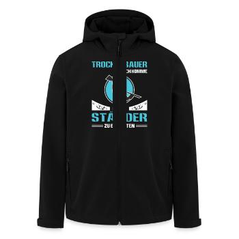 Trockenbau Trockenbauer Trockenbaumonteur Geschenk - Recycelte Männer Softshell-Jacke von Stanley/Stella - Schwarz - Vorne - AI Model Male 185 light (185cm)